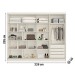 Guarda-Roupa Solteiro Galati 2 Portas 4 Gavetas com Espelho Ripado 100% Mdf Off White - Mademarques