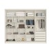 Guarda-Roupa Solteiro Galati 2 Portas 4 Gavetas com Espelho Ripado 100% Mdf Off White - Mademarques