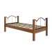 Cama Solteiro Oasis Preto/Nature - Art Panta