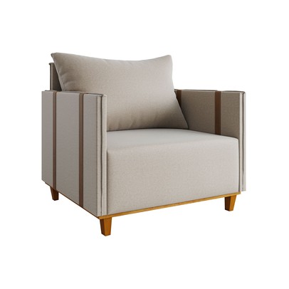 Poltrona Crystal Linho Bronze/Durango - Vian