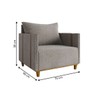 Poltrona Crystal Linho Kaki/Durango - Vian