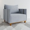 Poltrona Crystal Linho Inox/Chumbo - Vian