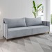 Sofá 3 Lugares Living Linho Inox Chumbo - Vian