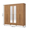 Guarda-Roupa Casal Leblon 6 Portas 6 Gavetas com Espelho Jequitibá - Henn