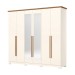 Guarda-Roupa Casal Leblon 6 Portas 6 Gavetas com Espelho Nature/Off White - Henn