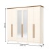 Guarda-Roupa Casal Leblon 6 Portas 6 Gavetas com Espelho Nature/Off White - Henn