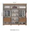 Guarda-Roupa Casal Norton 6 Portas 4 Gavetas com Espelho Flex Nature - Henn