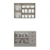 Cozinha Compacta Americana 5 Portas 3 Gavetas 100% Mdf Cinza - Henn