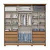 Guarda-Roupa Casal Andréas 6 Portas 6 Gavetas com Espelho Nature/Off White - Henn