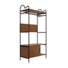 Closet Oasis 1 Porta 3 Prateleiras Preto/Nature - Art Panta
