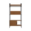 Closet Oasis 1 Porta 3 Prateleiras Preto/Nature - Art Panta