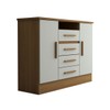 Cômoda Canadá 2 Portas 4 Gavetas 100% Mdf Cinamomo/Off White - Panorama Móveis
