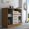 Cômoda Canadá 2 Portas 4 Gavetas Cinamomo/Off White - Panorama Móveis