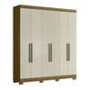 Guarda-Roupa Casal Dakota 6 Portas 2 Gavetas Freijo Ac /Off White - Olivar Móveis