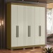 Guarda-Roupa Casal Dakota 6 Portas 2 Gavetas Freijo Ac /Off White - Olivar Móveis