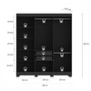 Guarda-Roupa Casal Dakota 6 Portas 2 Gavetas Preto - Olivar Móveis