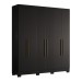 Guarda-Roupa Casal Dakota 6 Portas 2 Gavetas Preto - Olivar Móveis