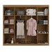 Guarda-Roupa Casal Ele e Ela 8 Portas 8 Prateleiras com Espelho Cinamomo/Off White - Panorama Móveis
