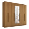 Guarda-Roupa Casal Ele e Ela 8 Portas 8 Prateleiras com Espelho Cinamomo - Panorama Móveis