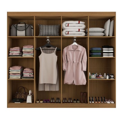 Guarda-Roupa Casal Ele e Ela 8 Portas 8 Prateleiras com Espelho Cinamomo - Panorama Móveis