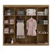 Guarda-Roupa Casal Ele e Ela 8 Portas 8 Prateleiras com Espelho Cinamomo/Chumbo - Panorama Móveis