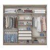 Guarda-Roupa Casal Jade 6 Portas 3 Gavetas com Espelho Rústico/Off White - Henn
