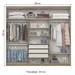 Guarda-Roupa Casal Jade 6 Portas 3 Gavetas com Espelho Rústico/Off White - Henn