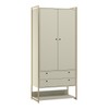Closet Industrial Modulo 2 Portas 2 Gavetas Off White - Olivar Móveis