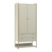 Closet Industrial Modulo 2 Portas 2 Gavetas Off White - Olivar Móveis