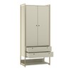 Closet Industrial Modulo 2 Portas 2 Gavetas Off White - Olivar Móveis
