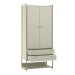 Closet Industrial Modulo 2 Portas 2 Gavetas Off White - Olivar Móveis