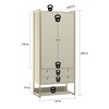 Closet Industrial Modulo 2 Portas 2 Gavetas Off White - Olivar Móveis