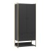 Closet Industrial Modulo 2 Portas 2 Gavetas Preto - Olivar Móveis