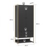 Closet Industrial Modulo 2 Portas 2 Gavetas Preto - Olivar Móveis