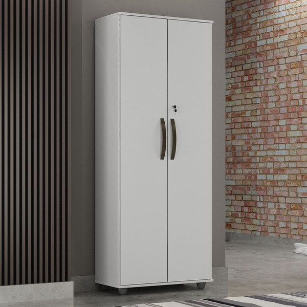 Armário Multiuso Caio 2 Portas com Chave Branco - Chf Móveis