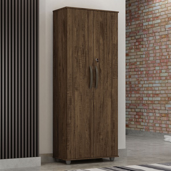 Armário Multiuso Caio 2 Portas com Chave Imbuia - Chf Móveis