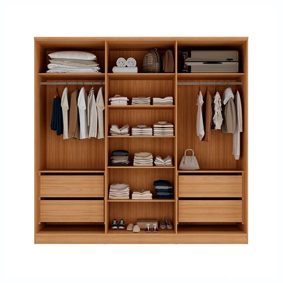 Guarda-Roupa Casal Ravi 6 Portas 4 Gavetas 100%mdf Olmo Italiano - Mambel