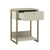 Mesa de Cabeceira Industrial 1 Gaveta Off White - Olivar Móveis