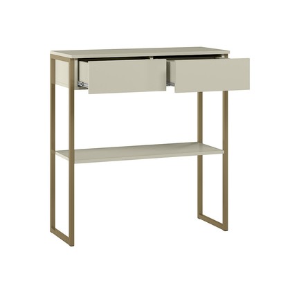 Aparador Industrial Dijon 2 Gavetas Off White - Olivar Móveis