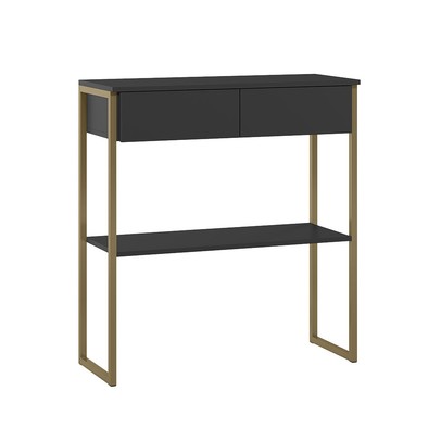 Aparador Industrial Dijon 2 Gavetas Preto - Olivar Móveis