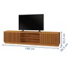 Rack para TV de Até 75 Polegadas Ripado 2 Portas Logan Naturalle - Mavaular
