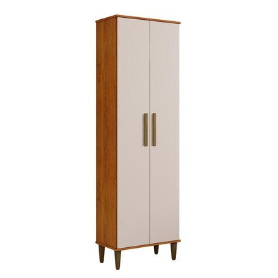 Armário Multiuso Goiania 2 Portas Nature/Off White - Kaiki Móveis