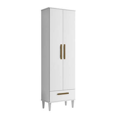 Armário Multiuso Natal 2 Portas 1 Gaveta Branco - Kaiki Móveis