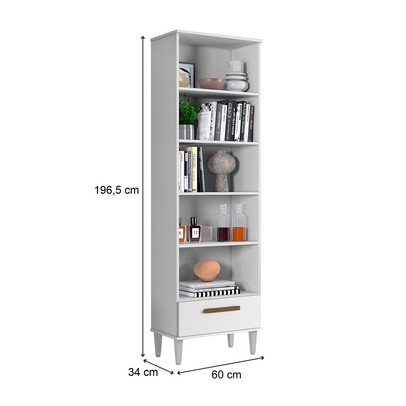 Armário Multiuso Natal 2 Portas 1 Gaveta Branco - Kaiki Móveis