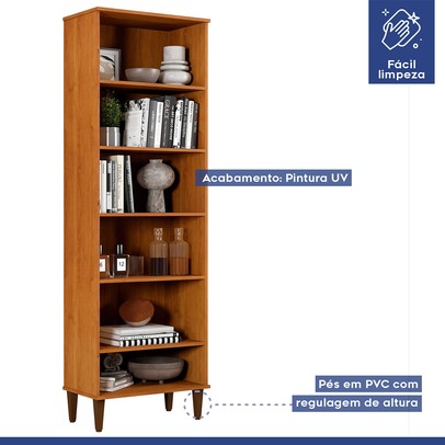 Armário Multiuso Manaus 5 Prateleiras Nature - Kaiki Móveis