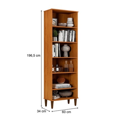 Armário Multiuso Manaus 5 Prateleiras Nature - Kaiki Móveis