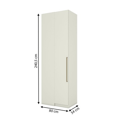 Guarda-Roupa Solteiro Modulado Seletto 80 Cm 1 Porta Areia - Henn