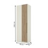 Guarda-Roupa Solteiro Modulado Seletto 80 Cm 1 Porta Areia/Jequitibá - Henn