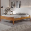 Cama Casal Turca Slim em Madeira Maciça Amêndoa/Mel - Josandro