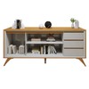 Buffet para Sala de Jantar Piazza 3 Portas Naturalle/Off White - Mavaular